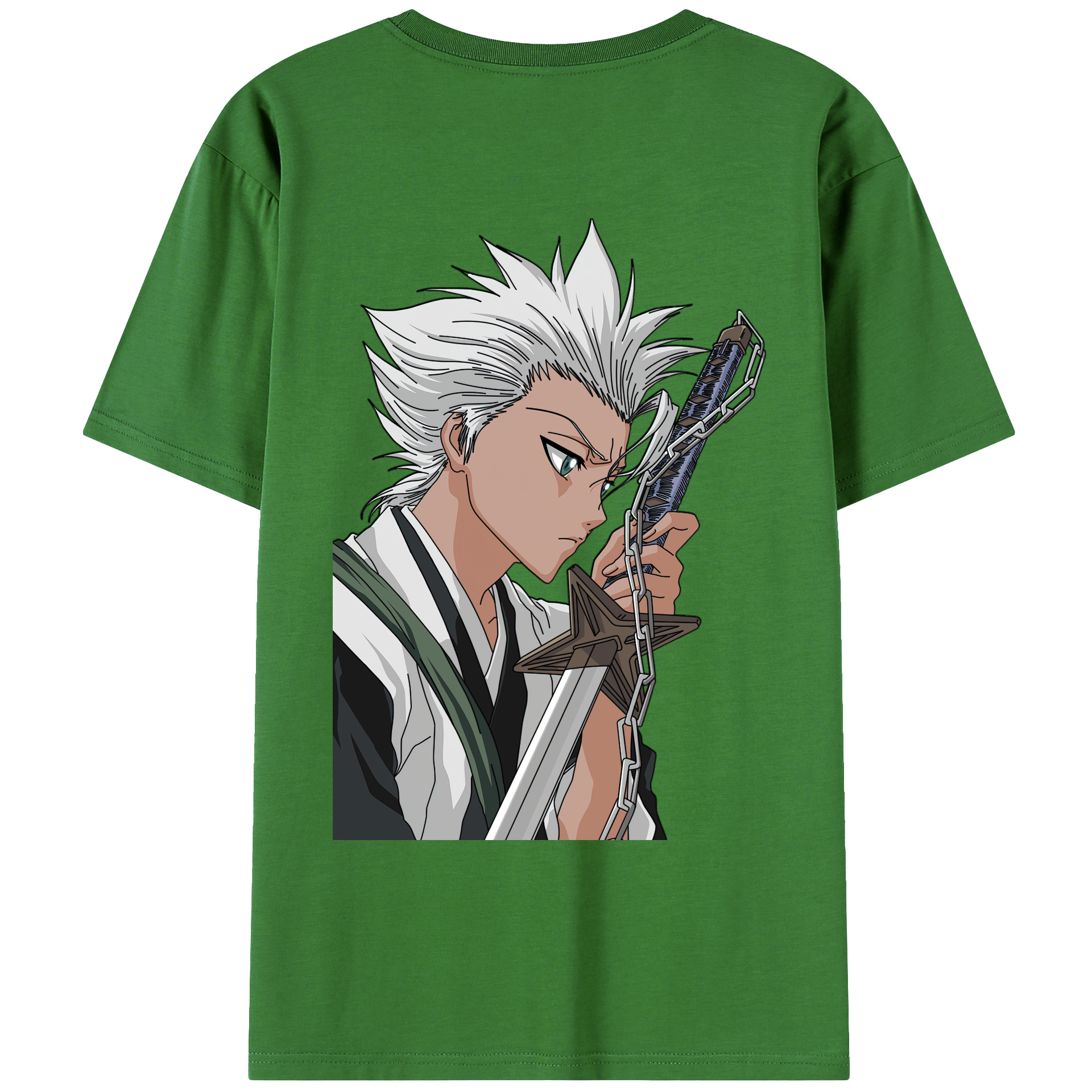 （画像用） ブリーチ 日番谷冬獅郎（ひつがや とうしろう） BLEACH Hitsugaya Toushirou レディース半袖Tシャツ(バックプリント)